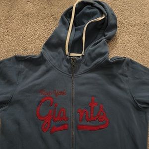 Women’s New York Giants Retro Sport Long Zip Up Sweatshirt